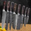 Damascus Steel Chef Knives Set | Petra Shops