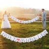 Just Married Letters Fishtail Pull Flag | Petra Shops